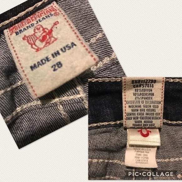 True Religion Straight Leg Dark Wash Jeans 28 - Picture 7 of 7